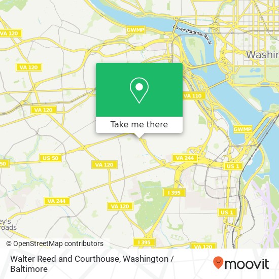Mapa de Walter Reed and Courthouse, Arlington, VA 22204