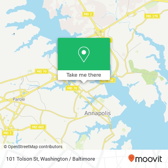 Mapa de 101 Tolson St, Annapolis, MD 21401