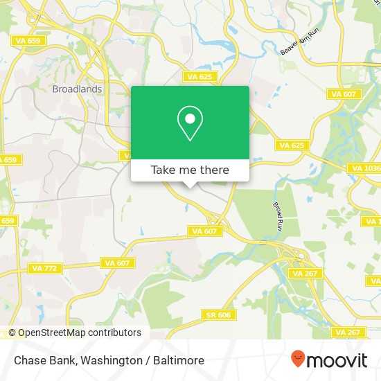 Mapa de Chase Bank, 43830 Devin Shafron Dr