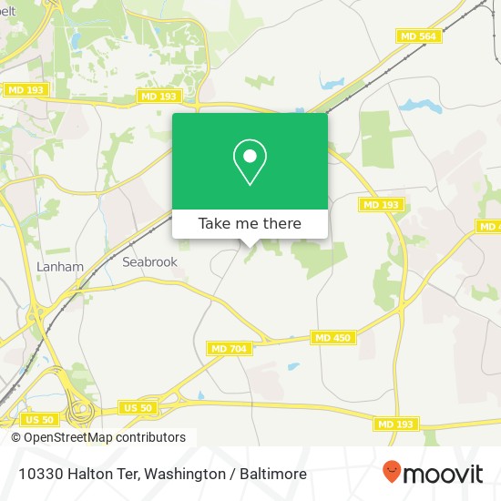 Mapa de 10330 Halton Ter, Lanham, MD 20706