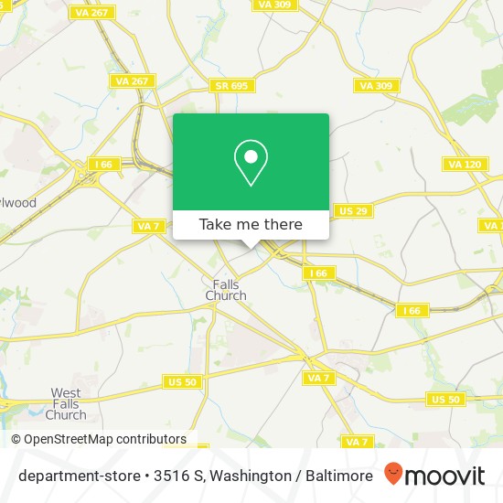 department-store  •  3516 S, 220 W Jefferson St department-store  •  3516 S, Falls Church, VA 22046, USA map