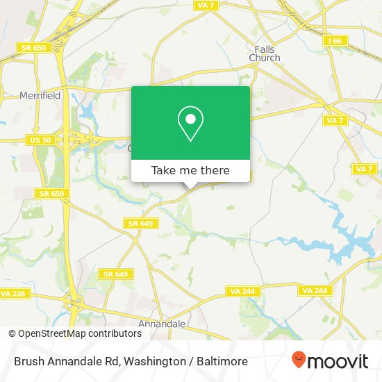 Mapa de Brush Annandale Rd, Falls Church, VA 22042