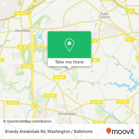 Mapa de Brandy Annandale Rd, Falls Church, VA 22042