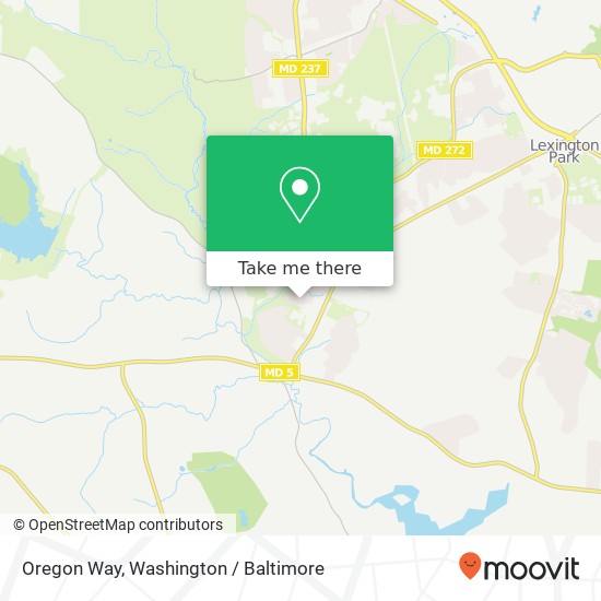 Mapa de Oregon Way, Oregon Way, Great Mills, MD 20653, USA