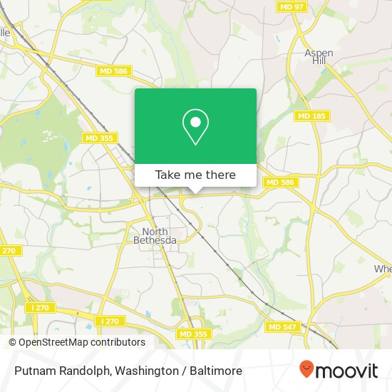 Mapa de Putnam Randolph, Rockville, MD 20852