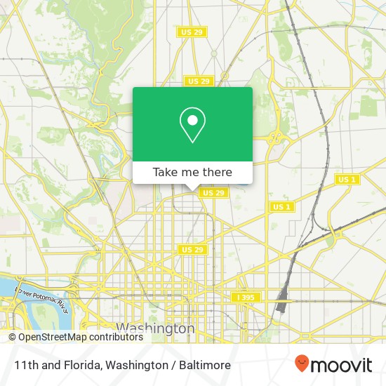 Mapa de 11th and Florida, Washington, DC 20001
