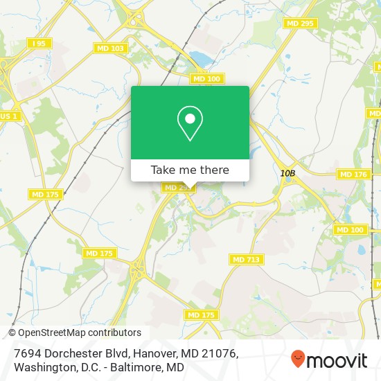 Mapa de 7694 Dorchester Blvd, Hanover, MD 21076