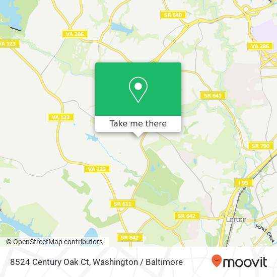 Mapa de 8524 Century Oak Ct, Fairfax Station, VA 22039