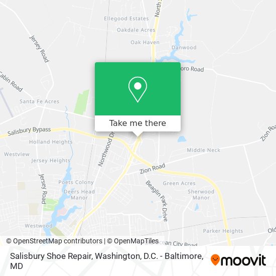 Mapa de Salisbury Shoe Repair