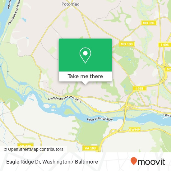 Mapa de Eagle Ridge Dr, Bethesda, MD 20817