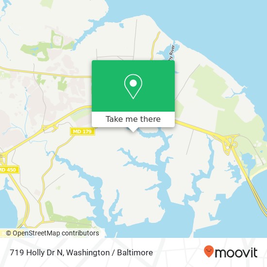 Mapa de 719 Holly Dr N, Annapolis, MD 21409