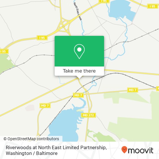 Mapa de Riverwoods at North East Limited Partnership, 2400 Pulaski Hwy