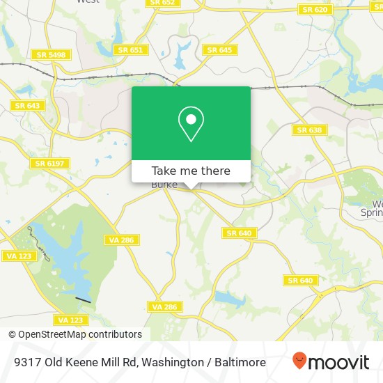 9317 Old Keene Mill Rd, Burke, VA 22015 map