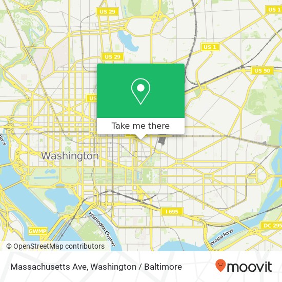 Massachusetts Ave, Washington, DC 20001 map