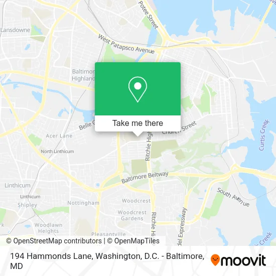 Mapa de 194 Hammonds Lane