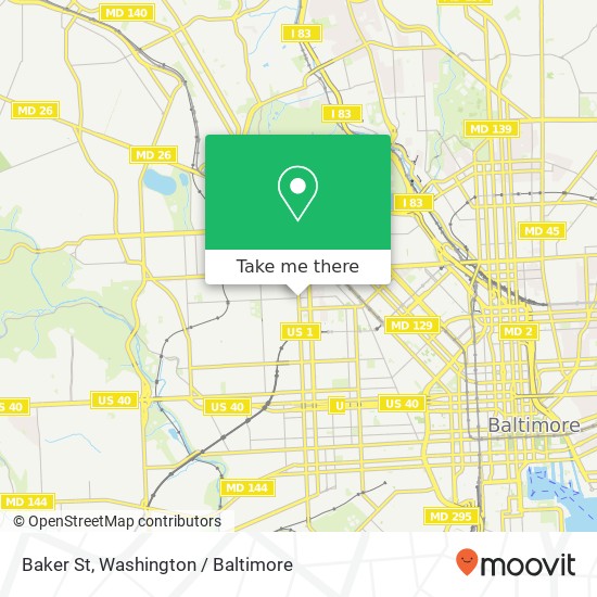 Baker St, Baltimore, MD 21217 map