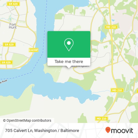 Mapa de 705 Calvert Ln, Fort Washington, MD 20744