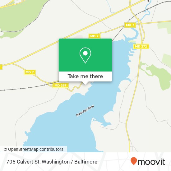Mapa de 705 Calvert St, Charlestown, MD 21914