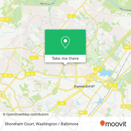 Mapa de Shoreham Court, Shoreham Ct, Nottingham, MD 21236, USA