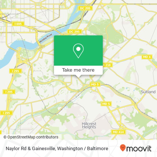 Naylor Rd & Gainesville, Washington, DC 20020 map