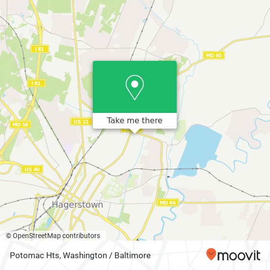 Mapa de Potomac Hts, Hagerstown, MD 21742