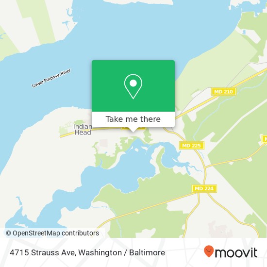 Mapa de 4715 Strauss Ave, Indian Head, MD 20640