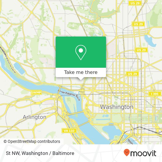 Mapa de St NW, Washington, DC 20007