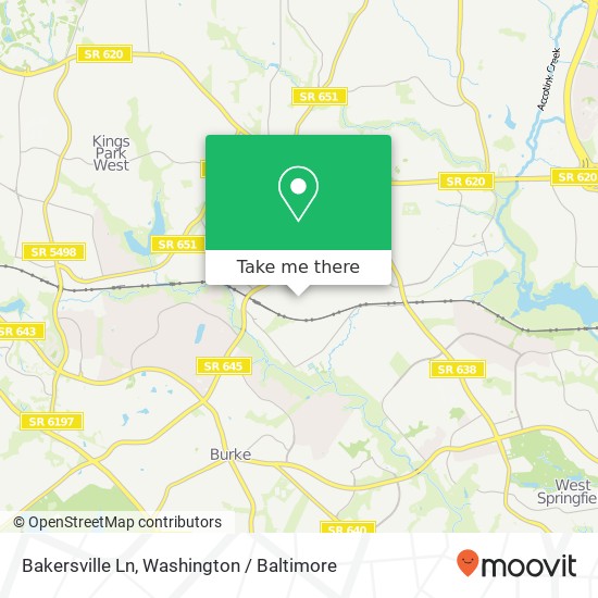 Bakersville Ln, Burke, VA 22015 map