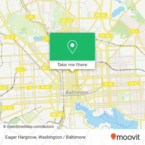 Mapa de Eager Hargrove, Baltimore, MD 21202