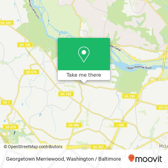 Mapa de Georgetown Merriewood, McLean, VA 22102