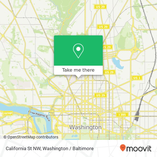 Mapa de California St NW, Washington, DC 20009