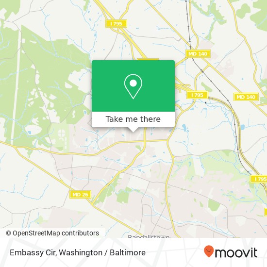 Embassy Cir, Owings Mills, MD 21117 map