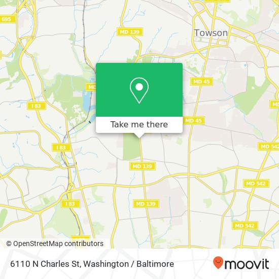 Mapa de 6110 N Charles St, Baltimore, MD 21212