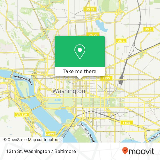 13th St, Washington, DC 20005 map