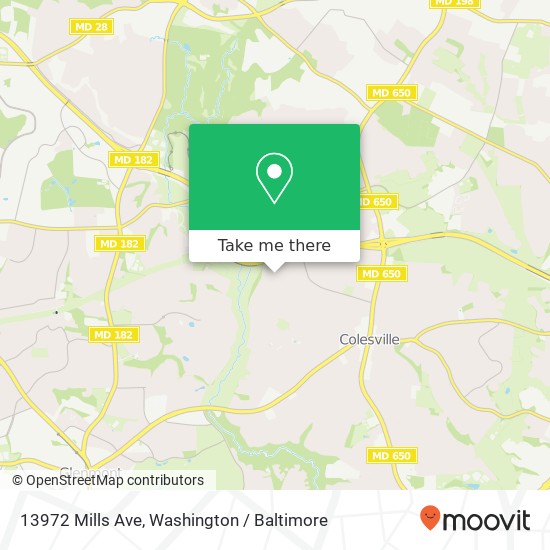 13972 Mills Ave, Silver Spring, MD 20904 map