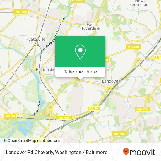 Mapa de Landover Rd Cheverly, Cheverly, MD 20785