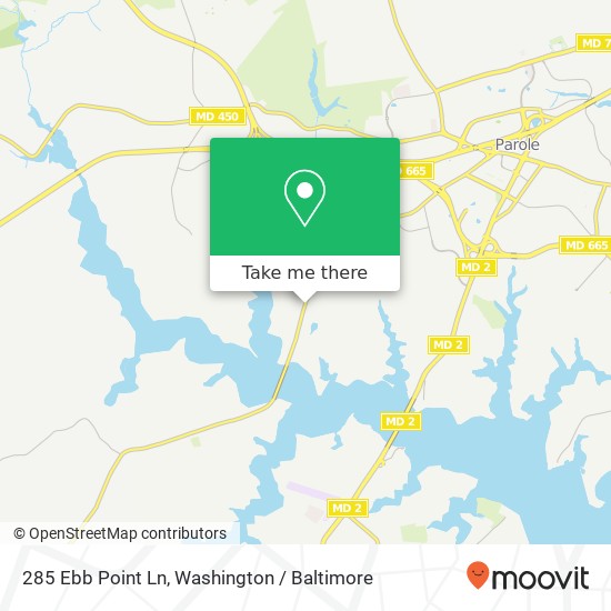 Mapa de 285 Ebb Point Ln, Annapolis, MD 21401