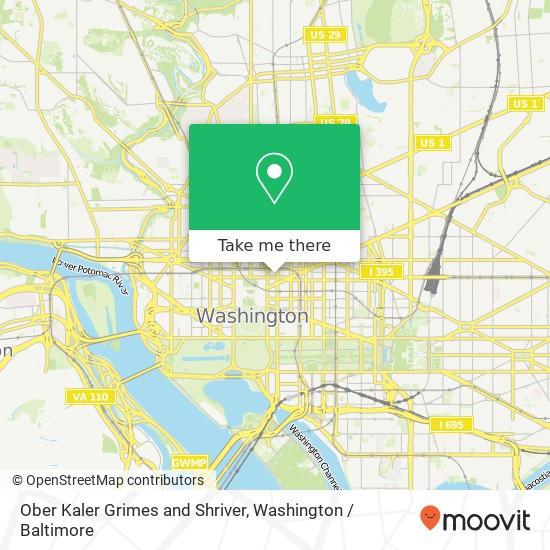 Mapa de Ober Kaler Grimes and Shriver, 1401 H St NW