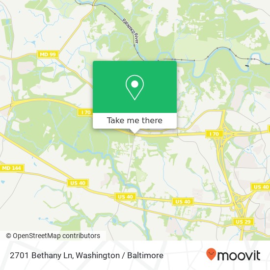 Mapa de 2701 Bethany Ln, Ellicott City, MD 21042