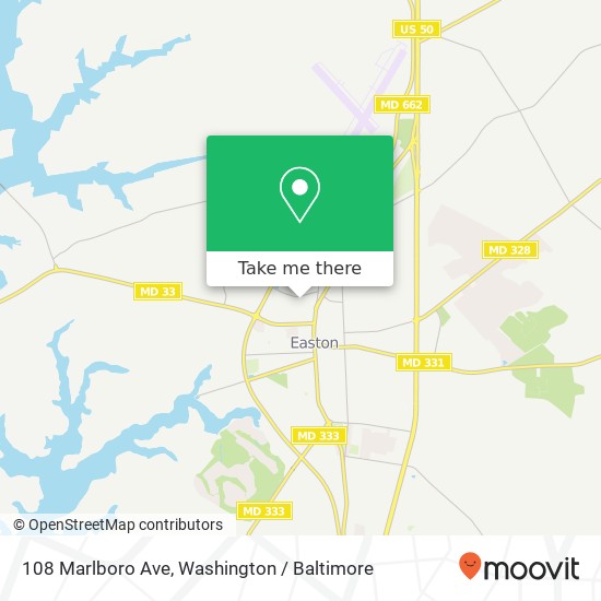 108 Marlboro Ave, 108 Marlboro Ave, Easton, MD 21601, USA map