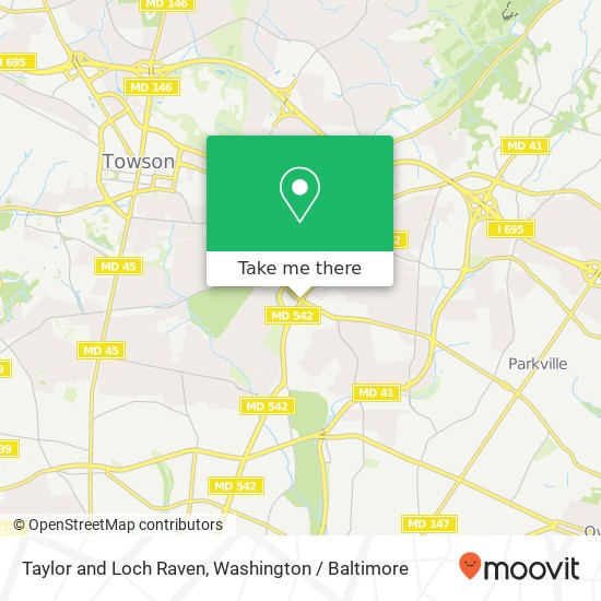 Taylor and Loch Raven, Towson, MD 21286 map