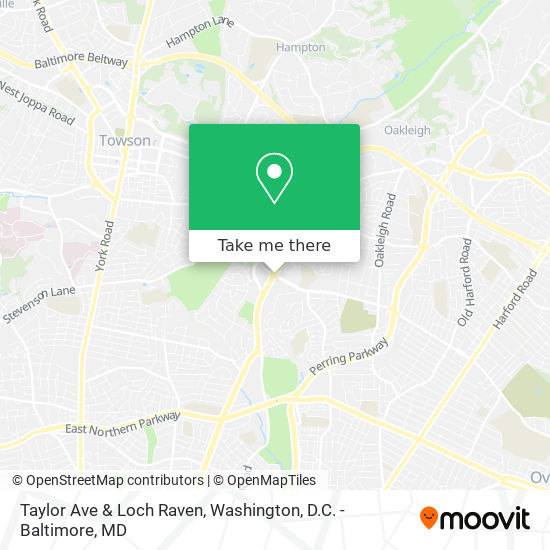 Taylor Ave & Loch Raven map