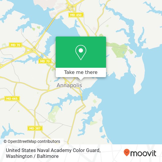 Mapa de United States Naval Academy Color Guard