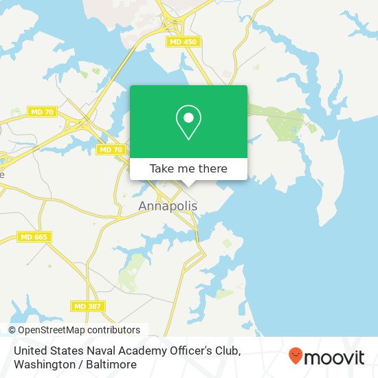 Mapa de United States Naval Academy Officer's Club