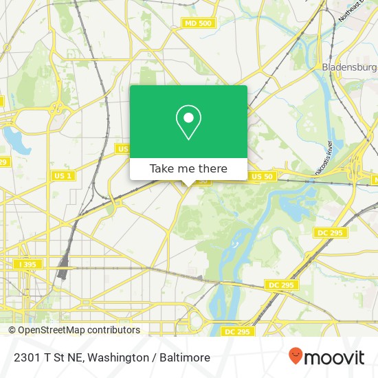 2301 T St NE, Washington, DC 20002 map