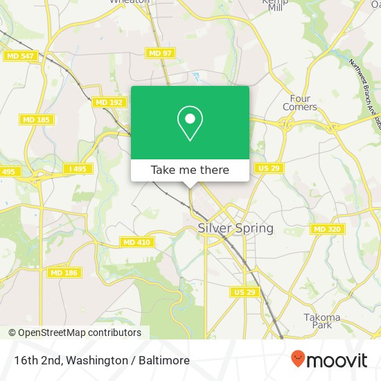16th 2nd, Silver Spring, MD 20910 map