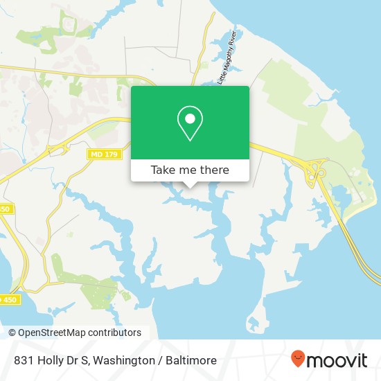 Mapa de 831 Holly Dr S, Annapolis, MD 21409