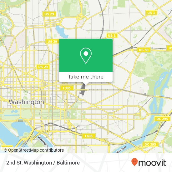 Mapa de 2nd St, Washington, DC 20002