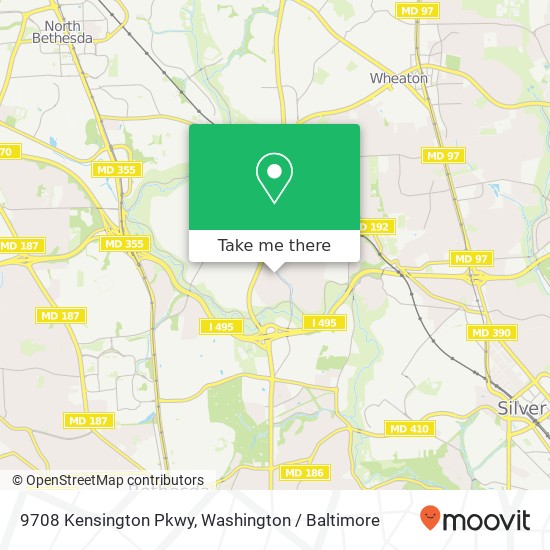 Mapa de 9708 Kensington Pkwy, Kensington, MD 20895