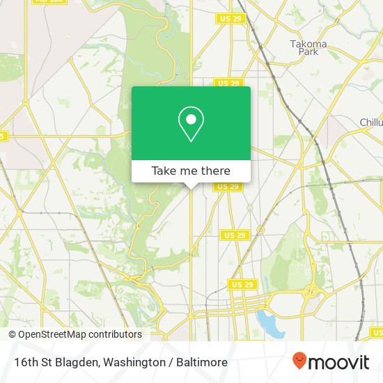 Mapa de 16th St Blagden, Washington, DC 20011